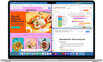 MacBook Air con varias apps abiertas